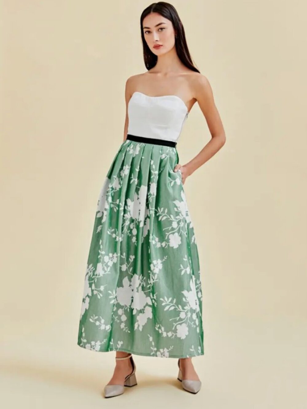 NWT Love Bonito Aliz Jacquard Maxi Skirt